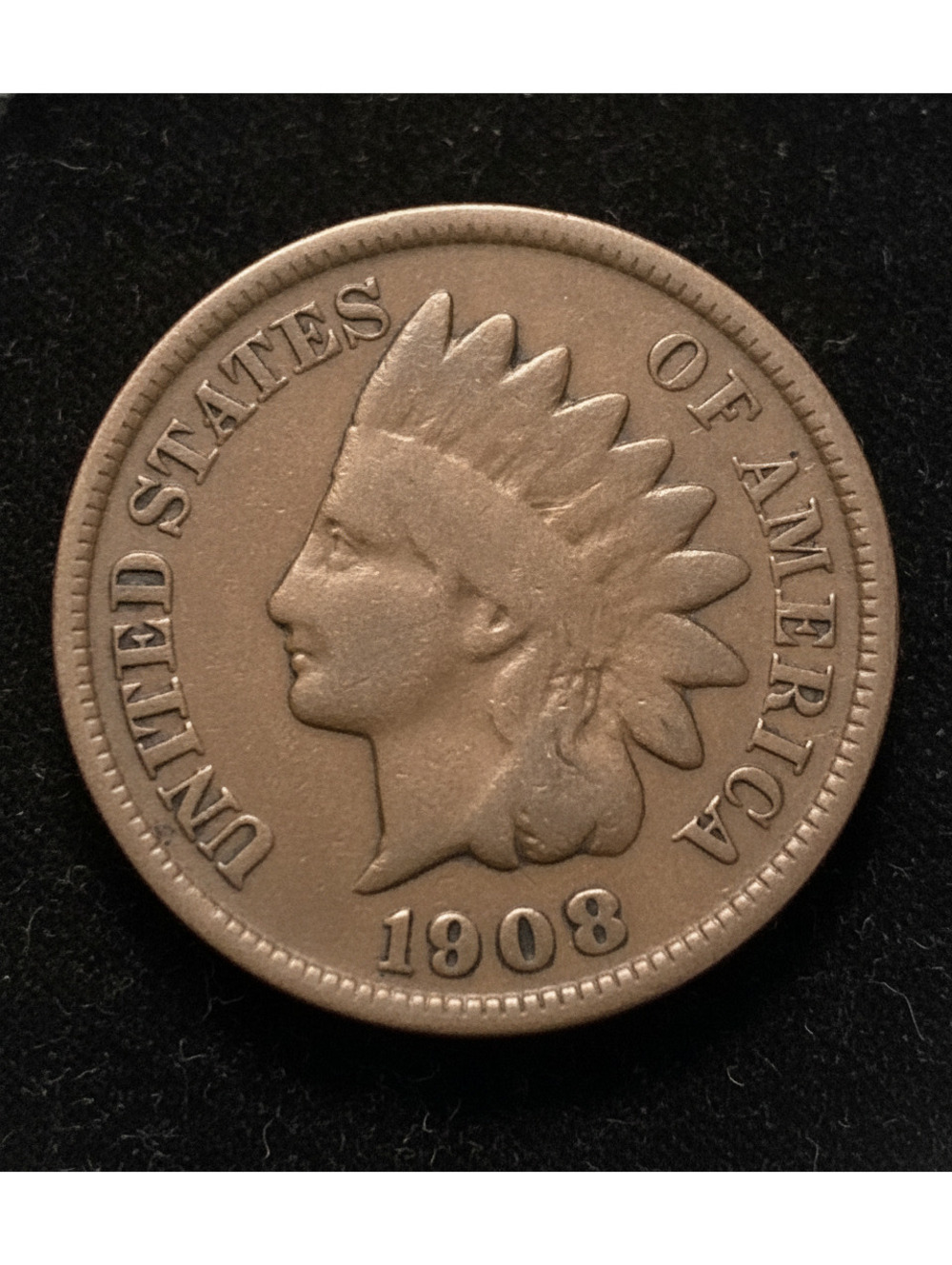 1908 Indian Head Penny F+ Condition #169